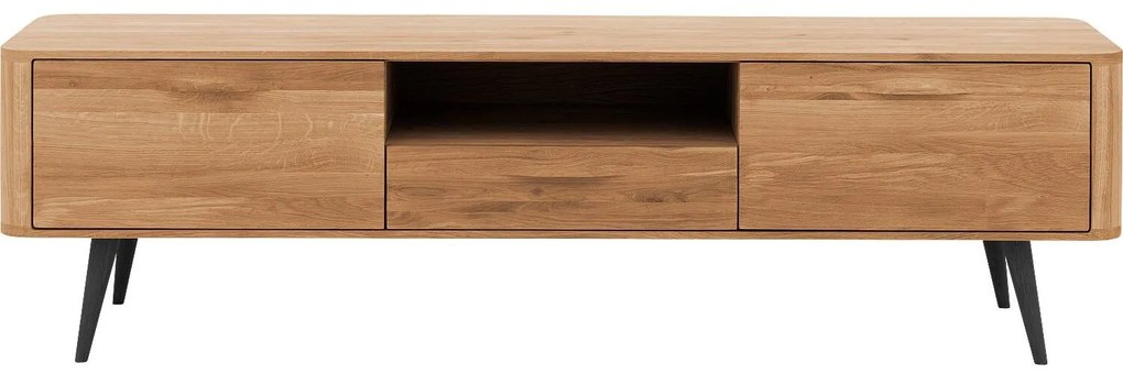 Goossens Tv Dressoir Bjarte, 2 deuren 1 lade 1 open vak 42 cm diep 180 cm breed