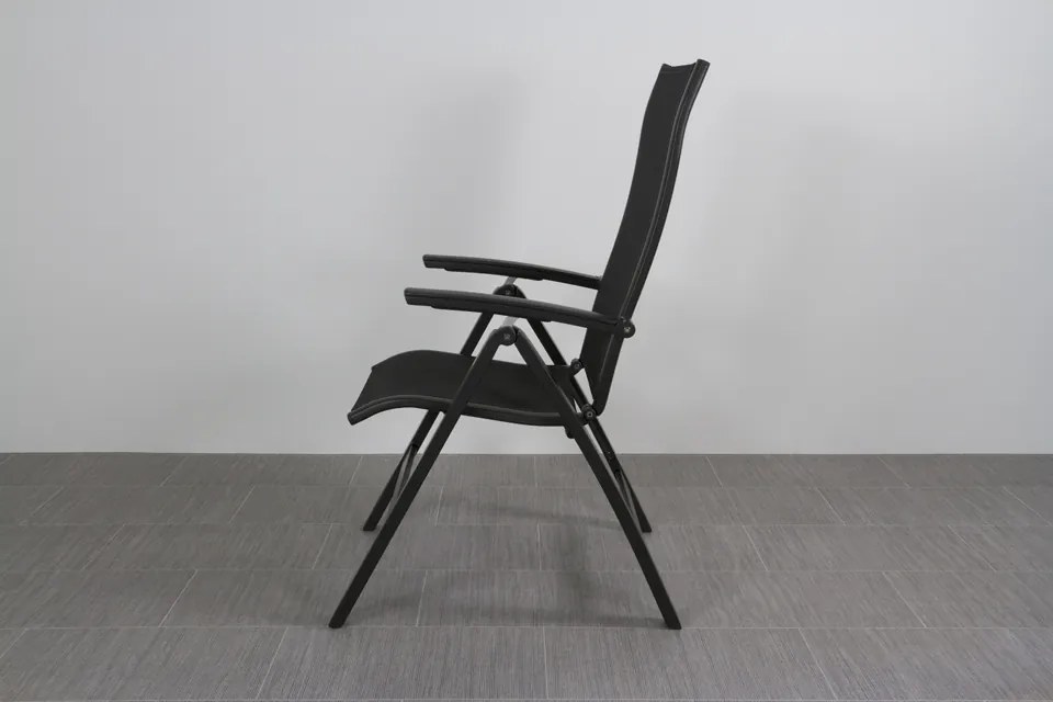 Kettler Altura/Edge verstelbare aluminium tuinset voor 4 personen 160x95 cm. - Antraciet