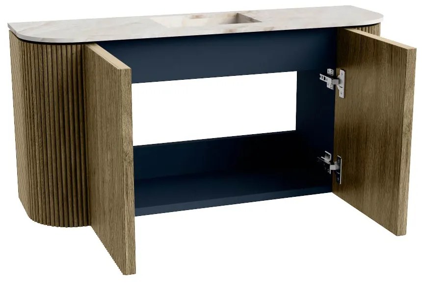 Mondiaz Joya DLux 85cm toiletmeubel ronding links/rechts dusk met wastafel faye midden 1 kraangat frappe