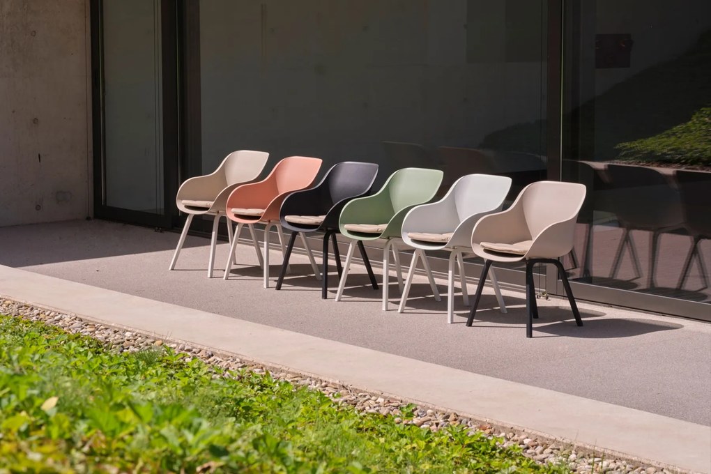 Hartman Le Soleil Element dining armstoel - Wit - Alu poot