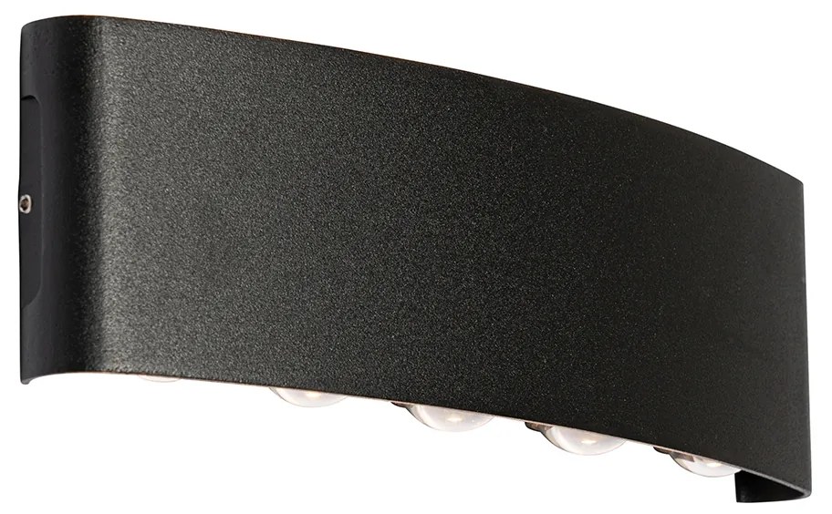 Buiten wandlamp zwart incl. LED 10-lichts IP54 - Silly