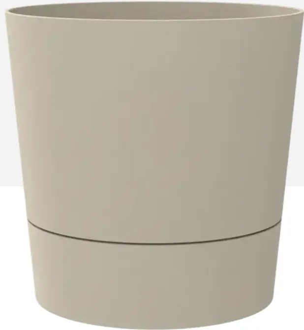 Elho Foss Rond 25 cm Bloempot - Paddenstoel Beige - Zelfvoorzienend Watergeefsysteem
