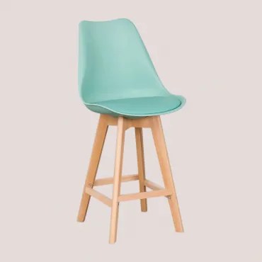 Nordic Hoge Kruk Met Kunstleren Kussen Groen – Jade & ↑65 Cm - Sklum