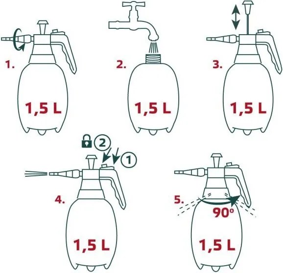 VERTO Tuinspuit 1,5L - Model 15G502
