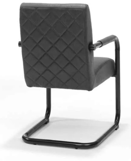 Eetkamerstoel - Monaco - stof Maya lederlook antraciet