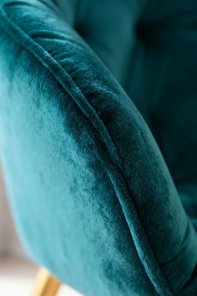 Zandel Gouden Fluwelen Stoel