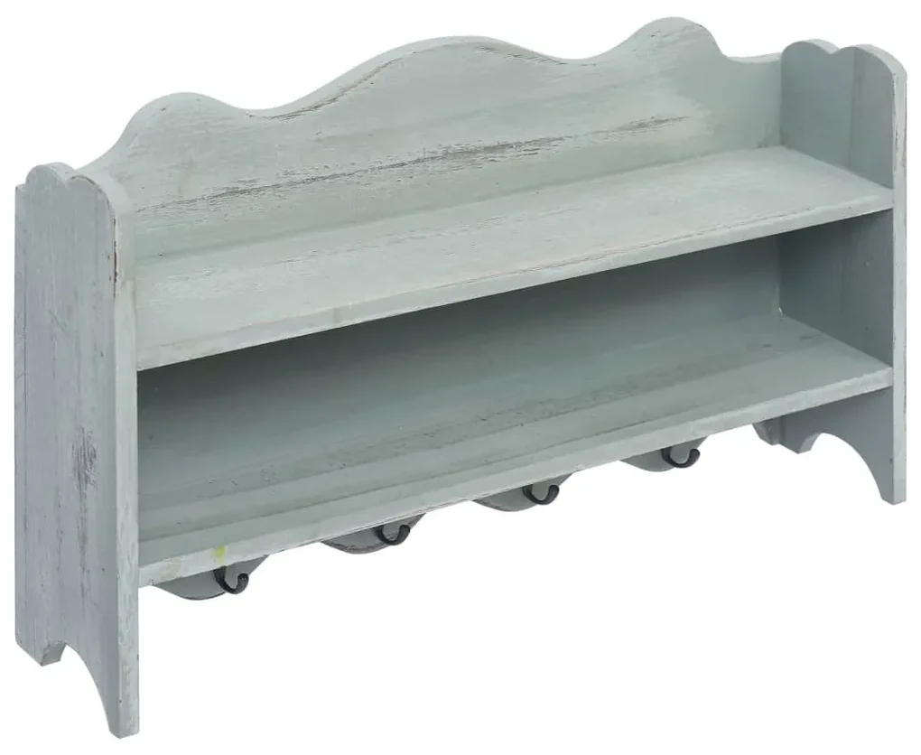 vidaXL Wandkapstok 50x10x30 cm hout groen