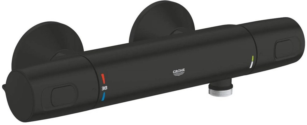 Grohe QuickFix Precision Trend douche-thermostaatkraan 12cm mat zwart