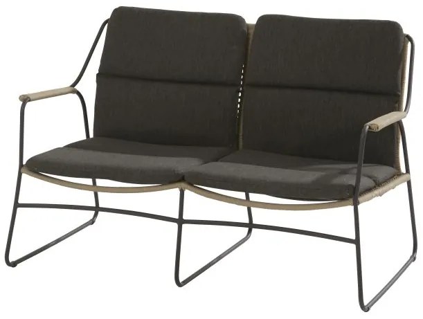 4 Seasons Outdoor | scandic loungebank 2 seater rope SALE  Loungebank    zwart weerbestendig