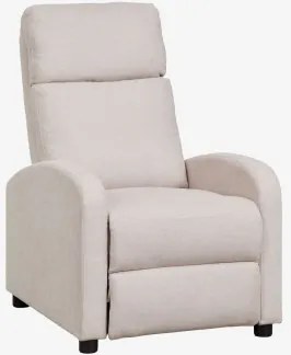 Libuliana Beklede Relaxfauteuil Stof Crème Beige - Sklum