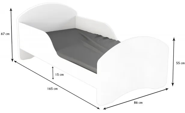 Peuter Grijs Eenpersoonsbed Cosmo - Voor kinderen Kinderen Peuter Junior 5056231767910 Children's Beds Home, 160x80, Nee, Geen Children's Beds Home Me