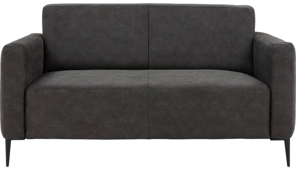 Goossens Key West antraciet, micro leer, 2-zits, modern design