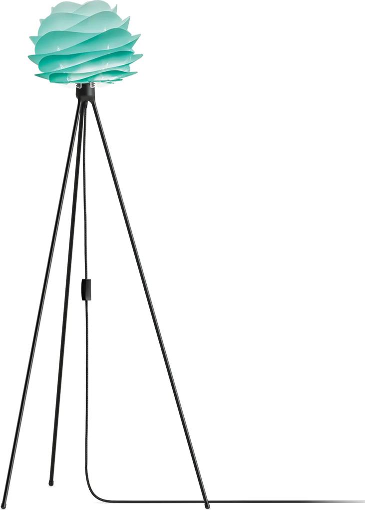 UMAGE Carmina Turquoise - Mini  Ø 32 cm - Vloerlamp - Zwarte voet - Lampenkap - Kunststof - Verstelbare lampenstandaard - Scandinavisch design