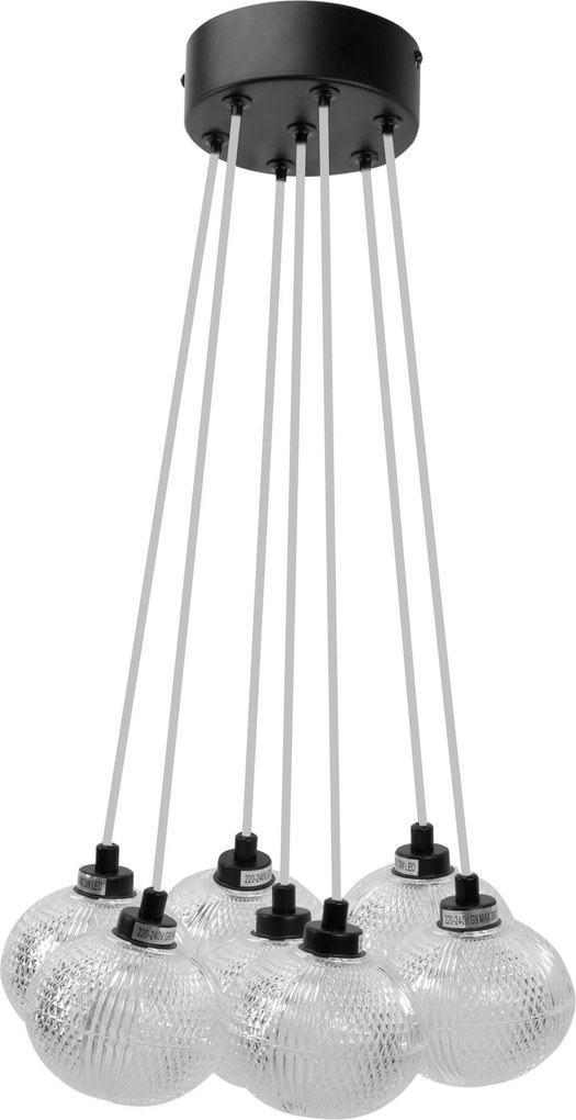 Hanglamp MS020-7CP Black
