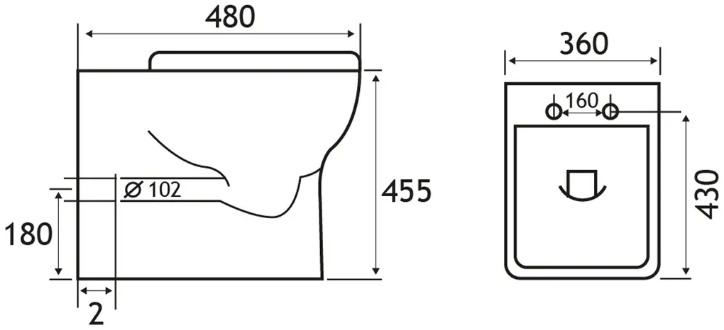 Eastbrook Bijou Comfort staand toilet wit glans