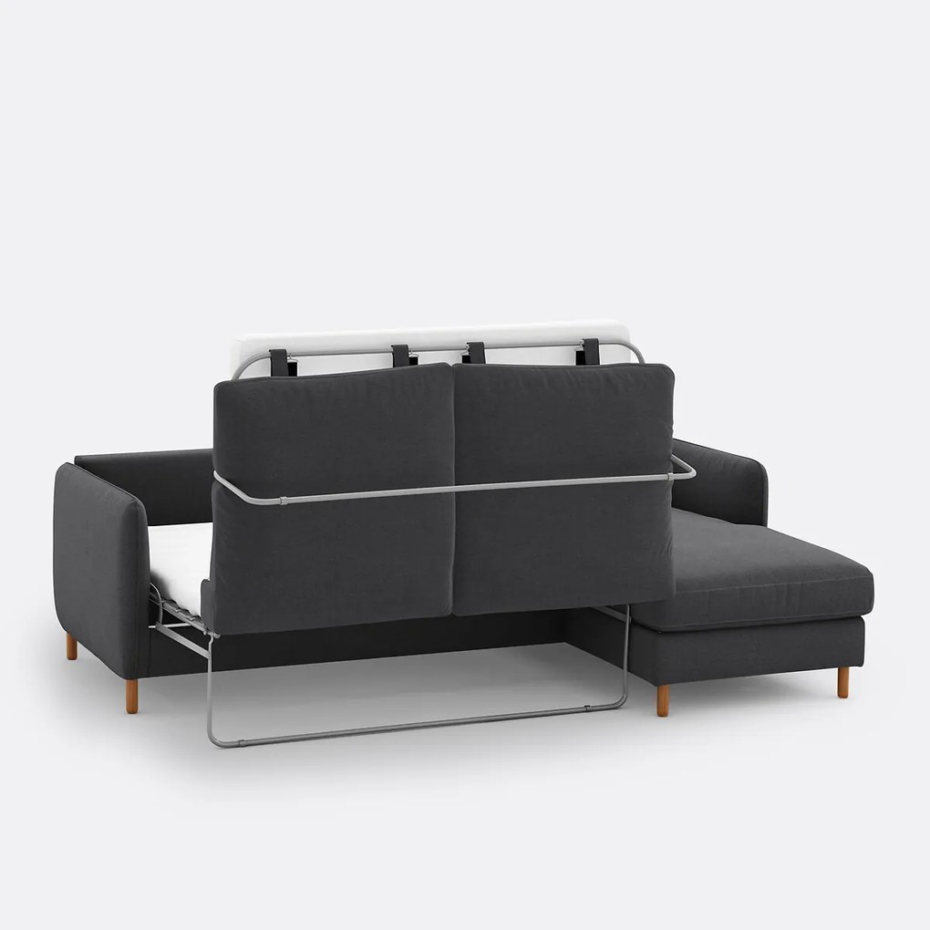 4-zits rechthoekige slaapbank in polyester, LOMÉO