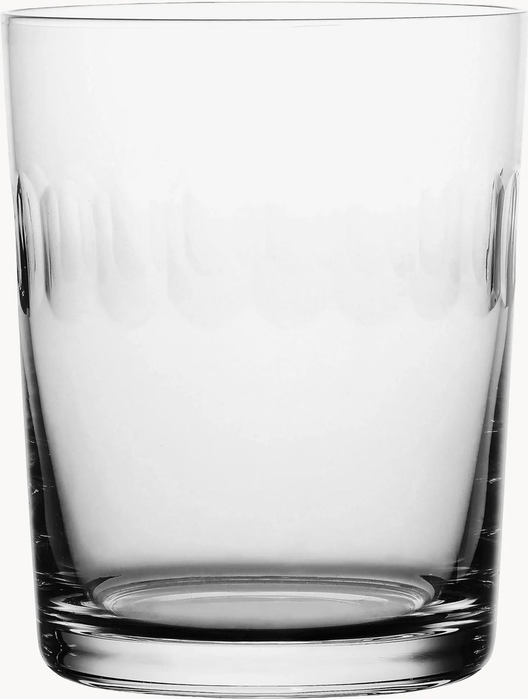 Mondgeblazen kristallen tumblers Lens, 4-delig