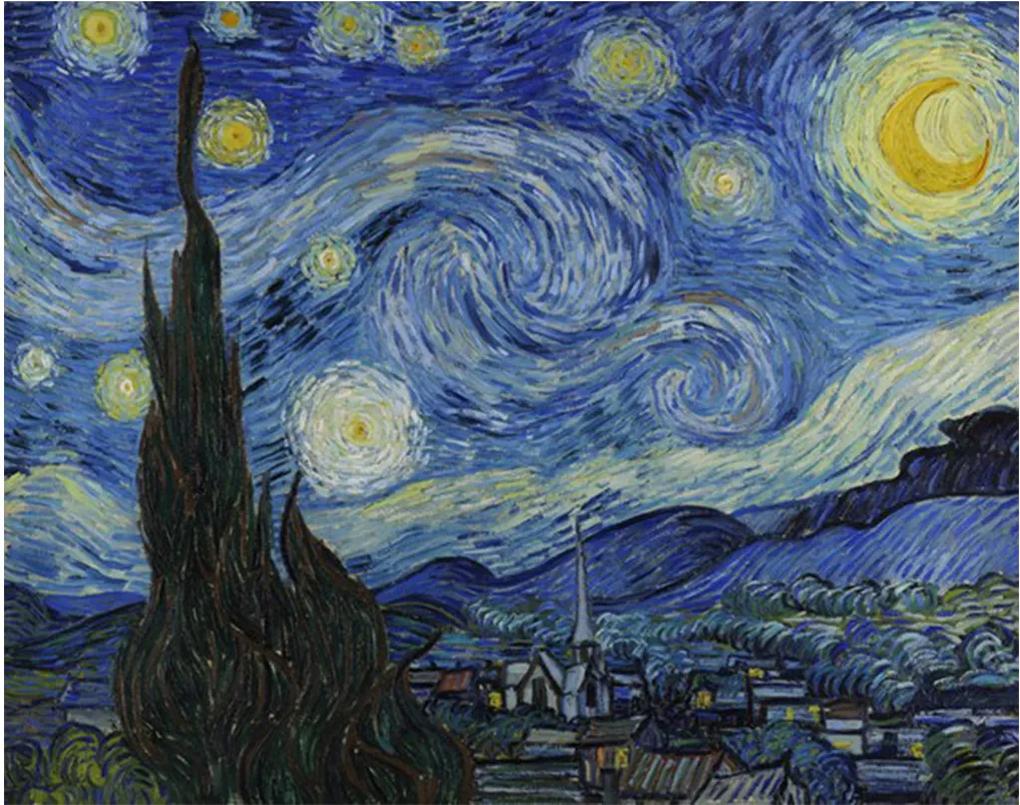 IXXI Van Gogh The Starry Night wanddecoratie 100 x 80 cm