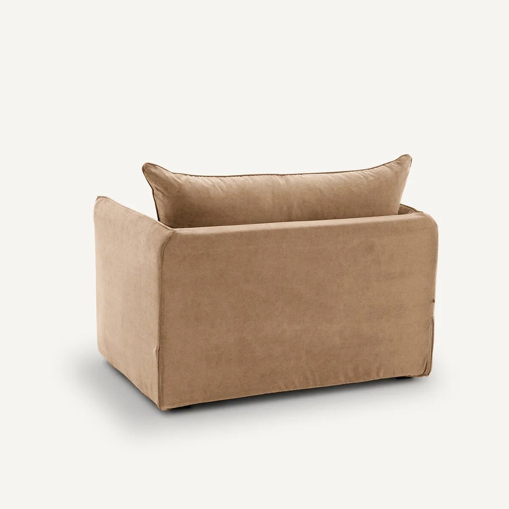 Fauteuil XL in stonewashed fluweel, Neo Chiquito