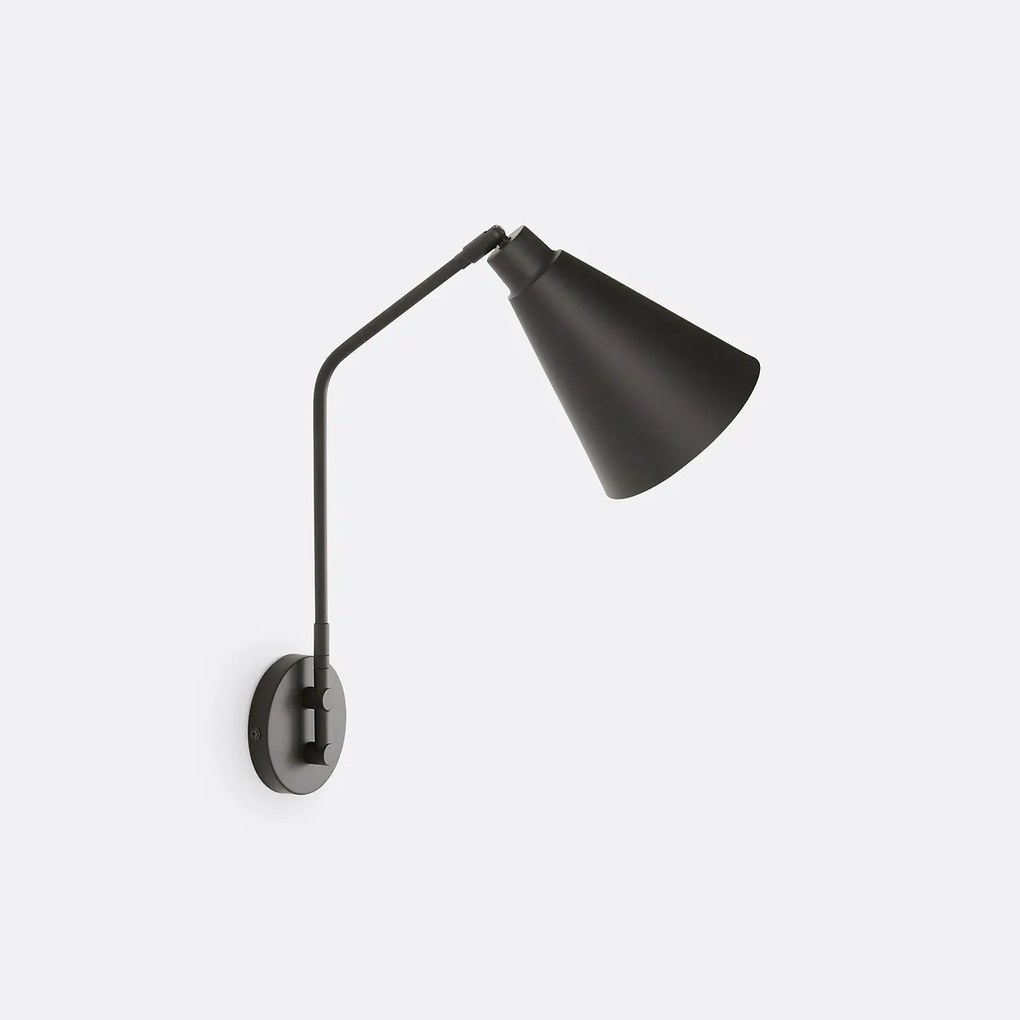 Wandlamp in metaal met verstelbare arm, Hiba