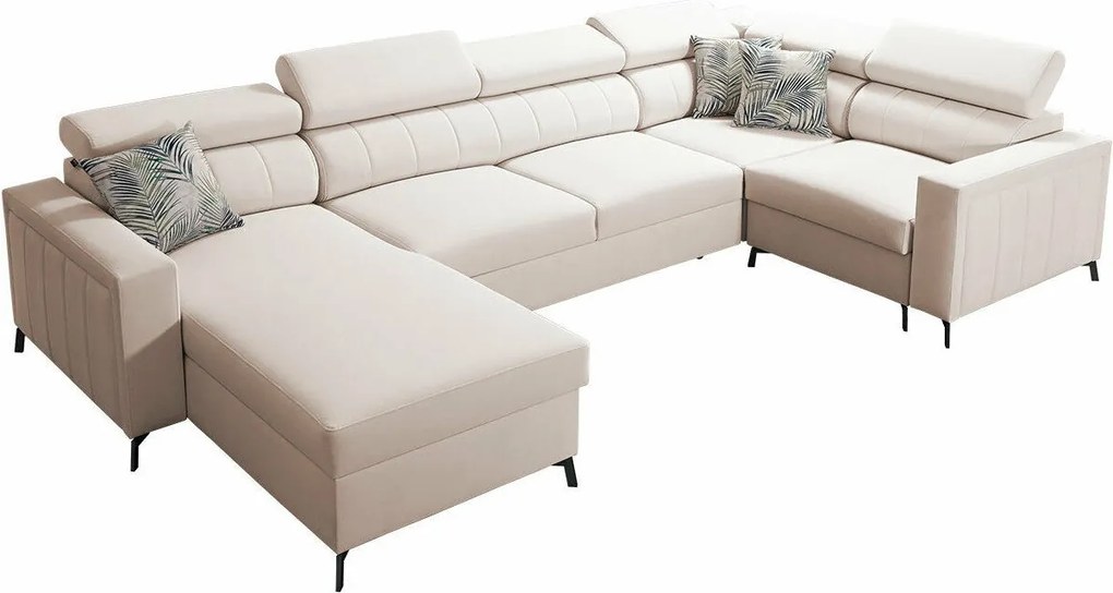 Hoekbank Sarasota 153, Aanwezig, Aanwezig, 334x198x83cm, 233 kg, Poten: Hout, Metaal