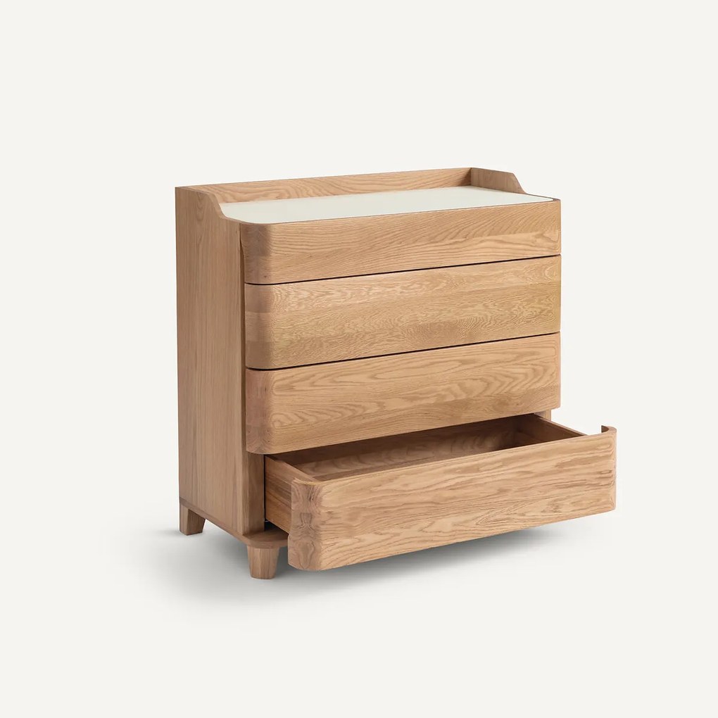 Ladekast in massief eik, Junius design E. Gallina