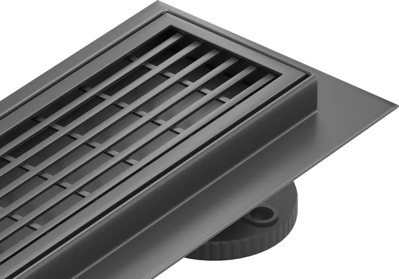 Mexen Flat 360° M33 roteerbare lineaire afvoer 70 cm, zwart - 1733070-40