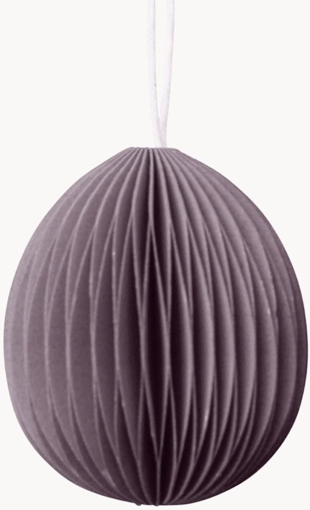 Handgemaakte paasdecoratie hangers Ovoid, 4 stuks, Ø 4 cm