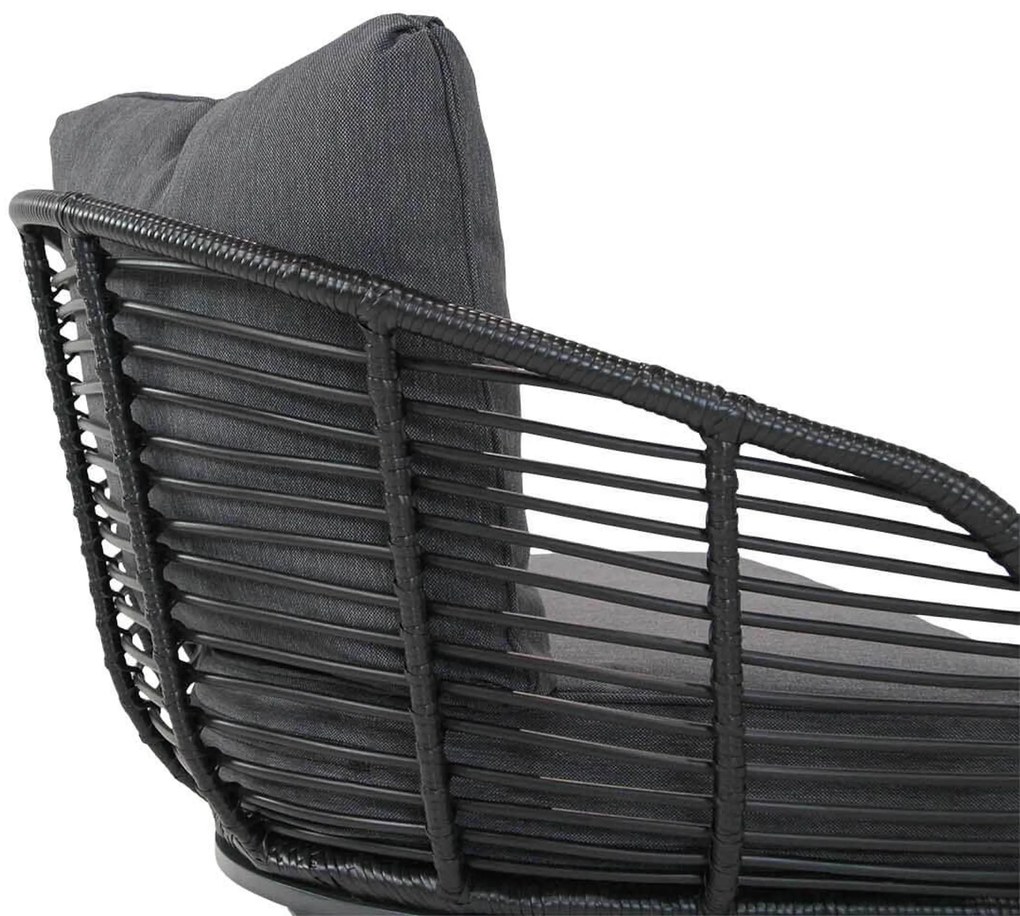 Hoek loungeset 4 personen Wicker Zwart  Coco Coco Leonardo