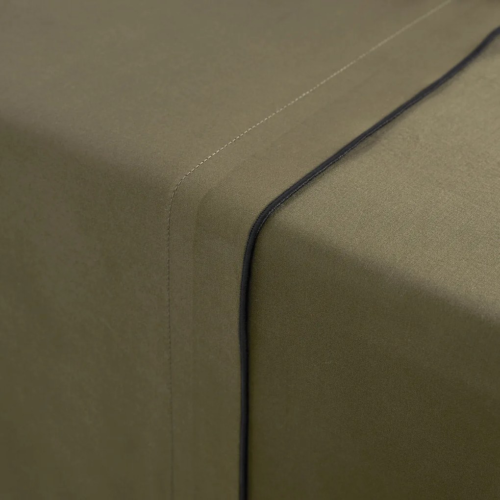 Hoeslaken van 118 draden gewassen katoensatijn, Victor uni