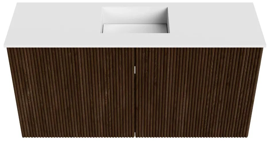 Mondiaz Joya 80cm toiletmeubel walnut met wastafel faye midden 1 kraangat talc