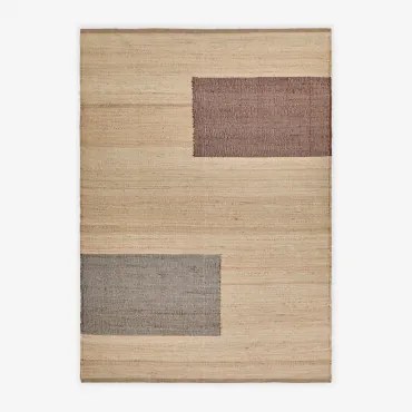 Rechthoekig Vloerkleed Van Jute En Katoen Brianda Natuurlijke Kleuren & 160 X 230 Cm - Sklum