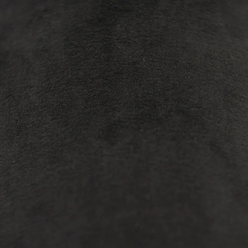 Velours lampenkap zwart 18/18/14 met gouden binnenkant