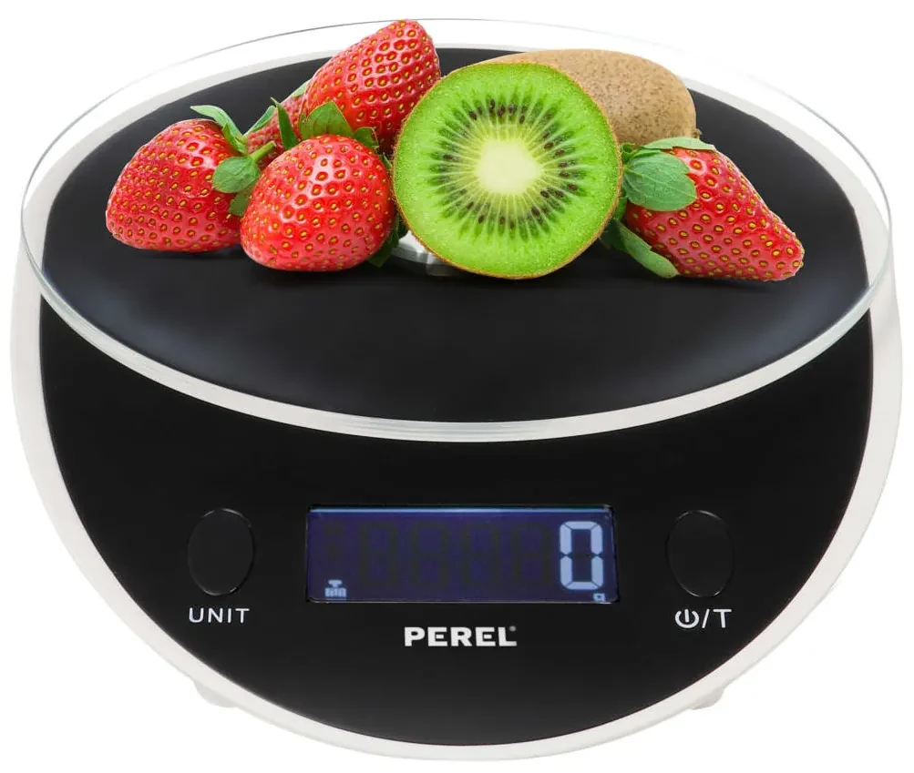 Perel Keukenweegschaal digitaal 5 kg zwart