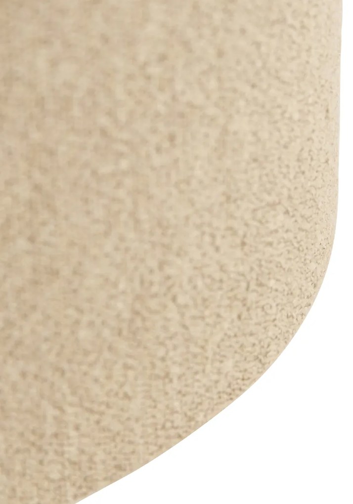 Stoffen Boucle lampenkap taupe 50/50/25 Design, Modern cilinder / rond