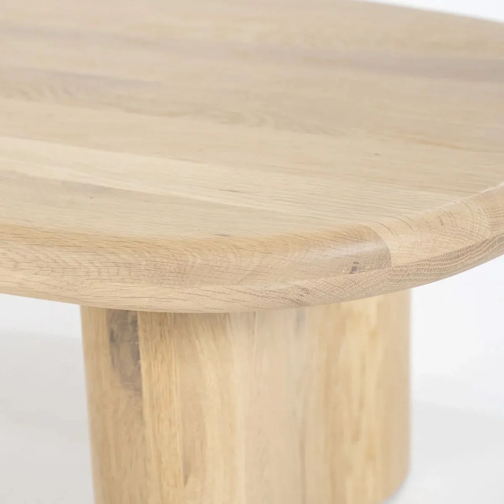 Organische Salontafel Eiken Naturel - 140 X 60cm.