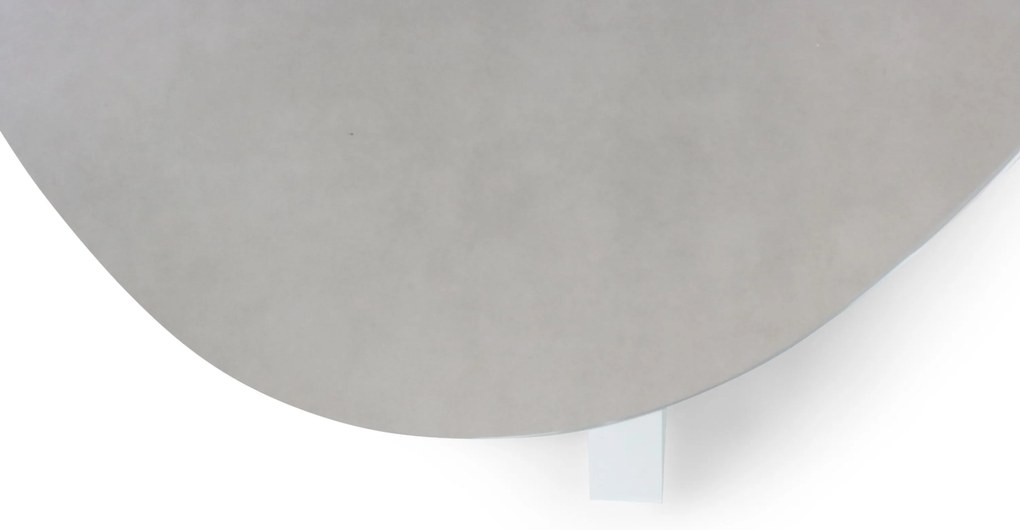 Dining Tuintafel ovaal 240 x 120 cm Aluminium/Ceramic stone Wit Cervola