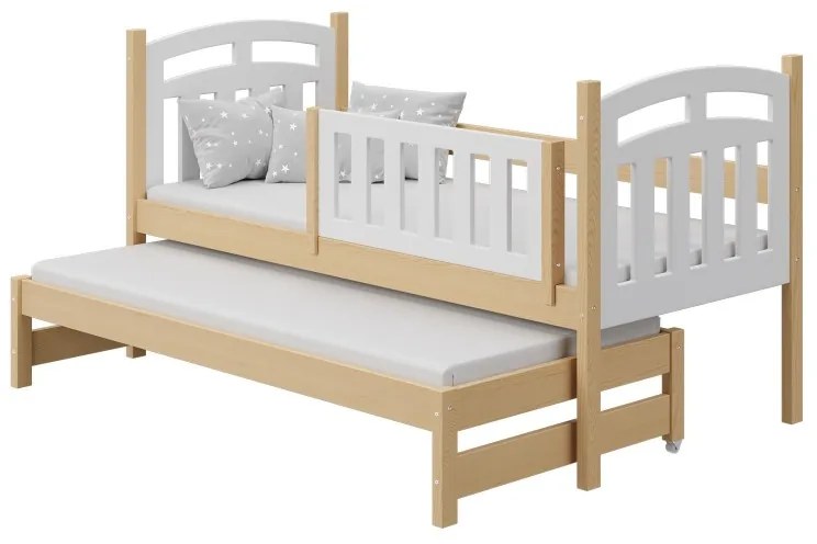 Peuter Wit grijs Eenpersoonsbed met onderschuifbed - Rex For Kids Peuter Junior 5059914060544 Children's Beds Home, 190x90, Grote enkele, Matras van s