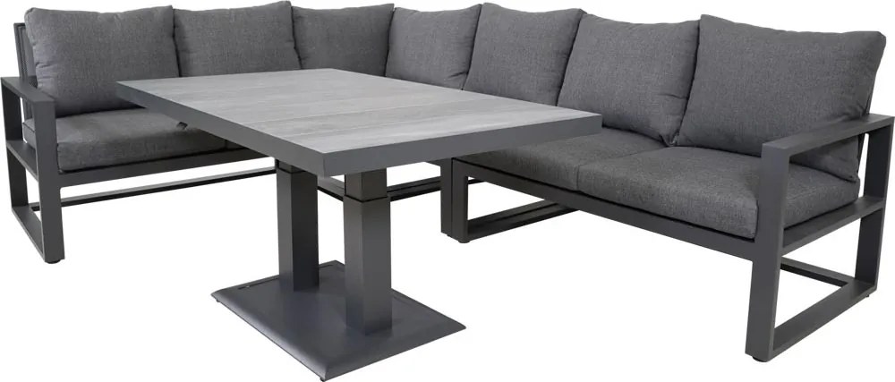 Lesli Living  Hoek Loungeset - Pina Colada - Negro - Antraciet - Lesli Living