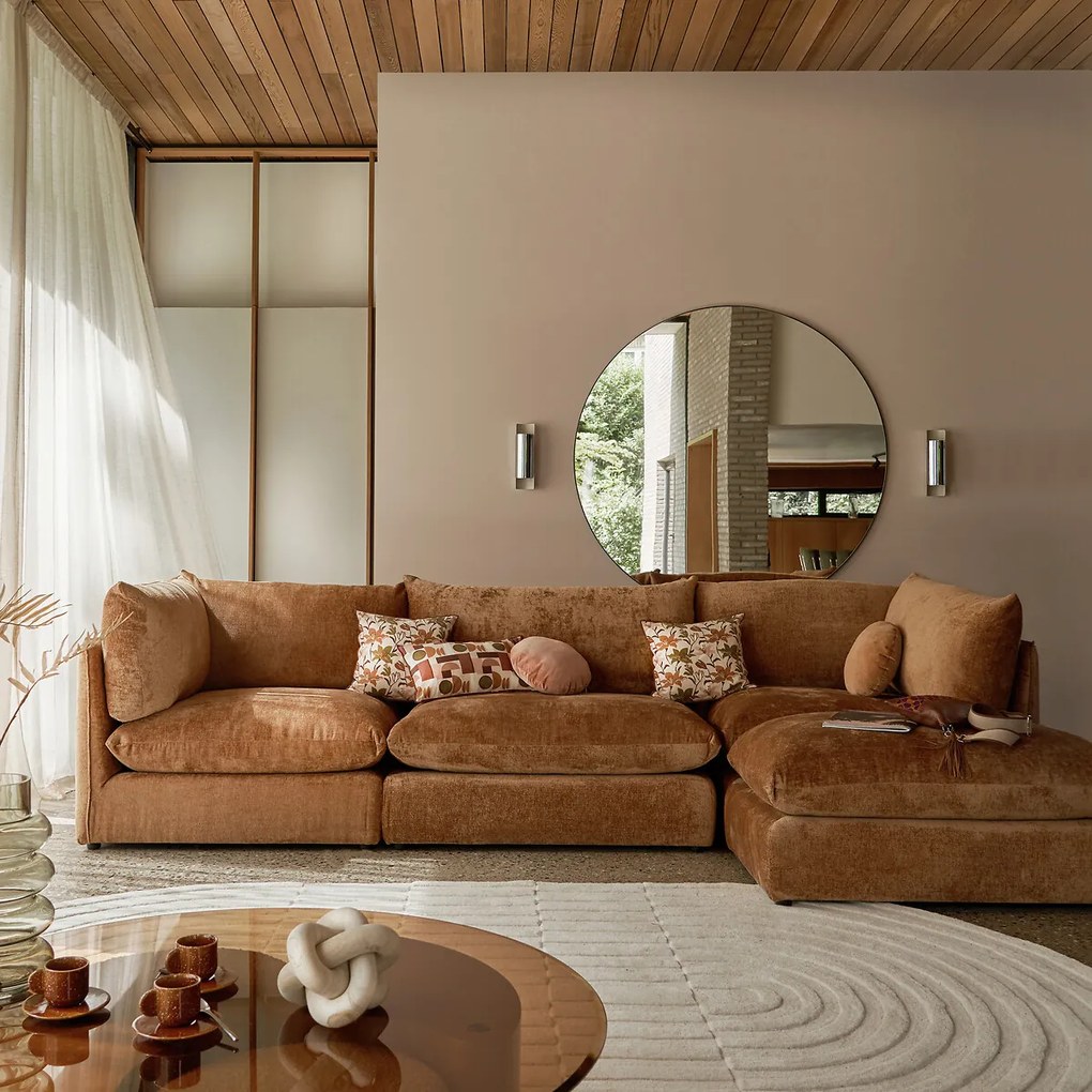 Modulaire bank, getextureerd fluweel, Malo