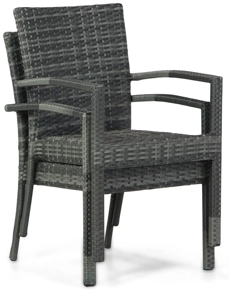 Tuinstoel Wicker Grijs-antraciet Domani Furniture Albergo