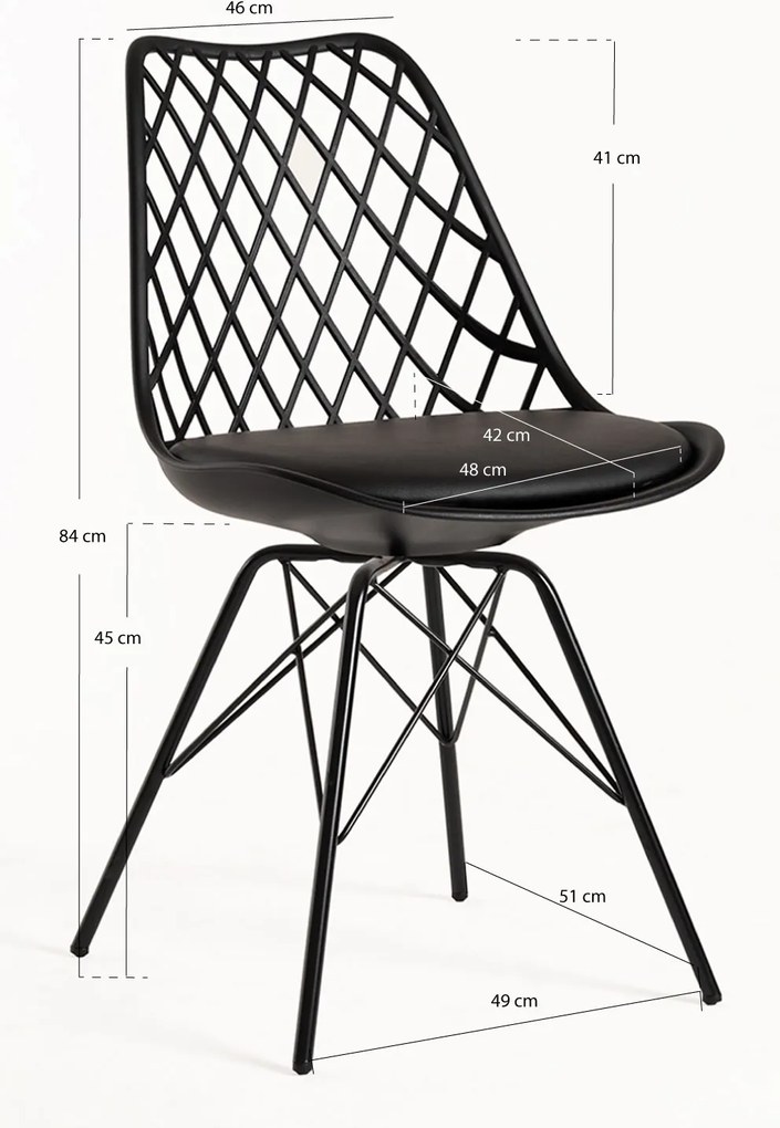 Pakket 4 Stoelen van Iron Mima