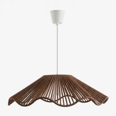 Kirinda Hanglamp Van Ijzer En Gevlochten Touw Bruin – Chocolade - Sklum