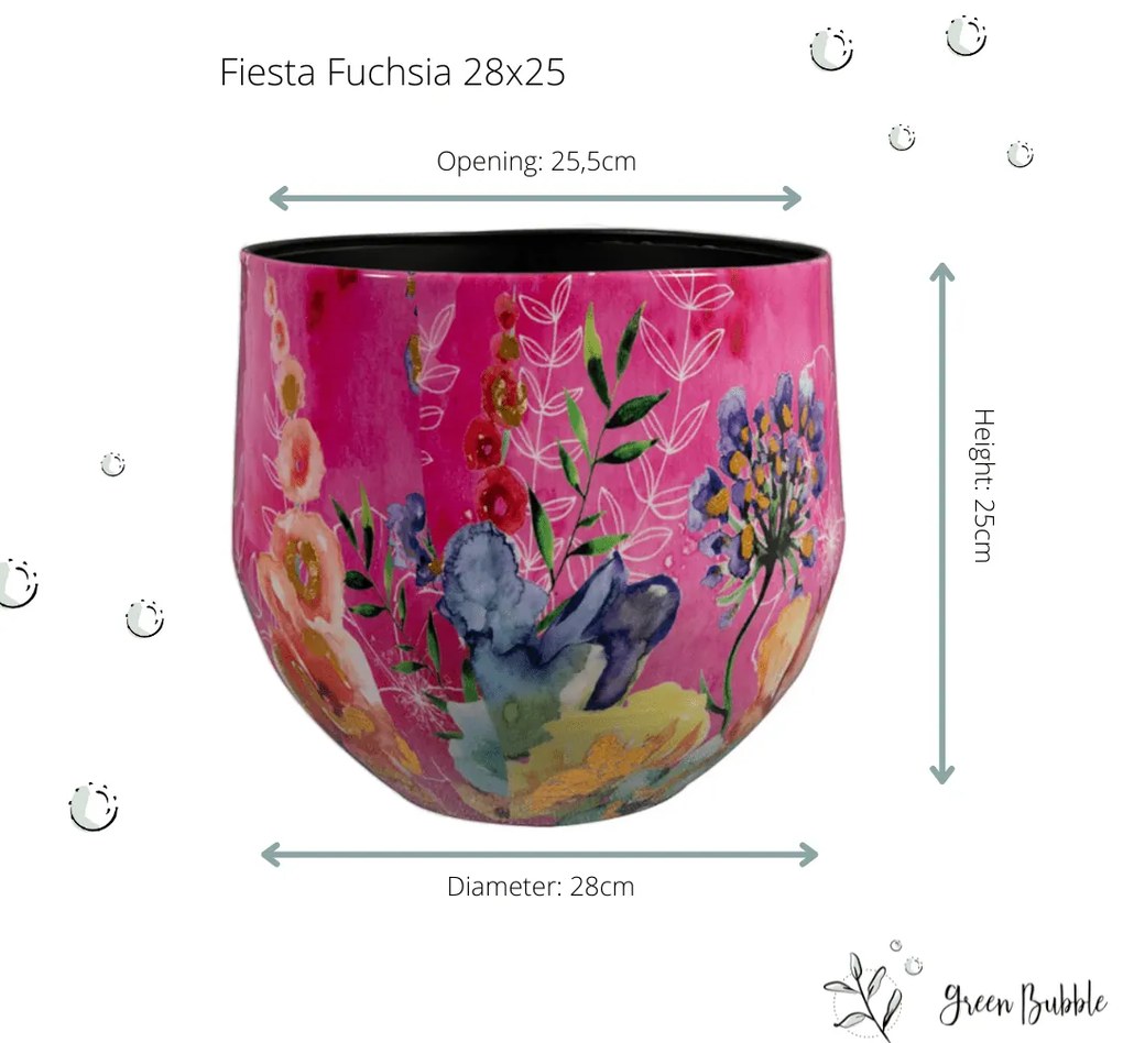 Designed by Lammie pot Fiesta Fuchsia