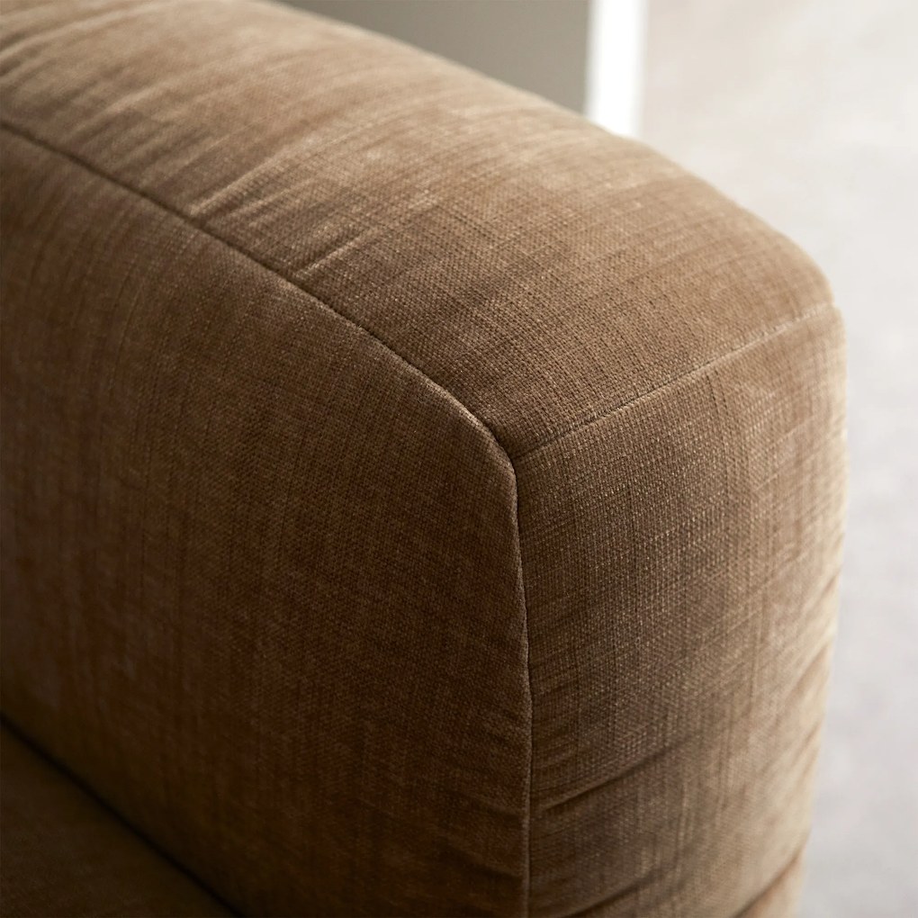 Beige Hoekbank Met Chaise Longue Links