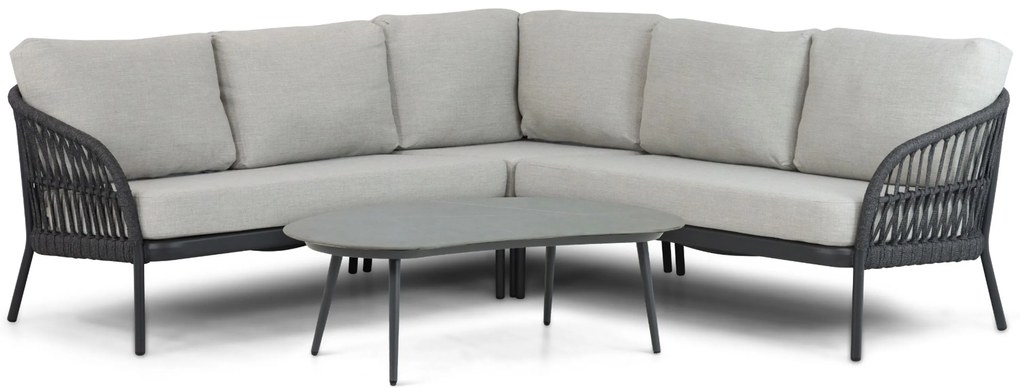 Hoek loungeset 5 personen Aluminium/rope Grijs Coco Puerto/Noar