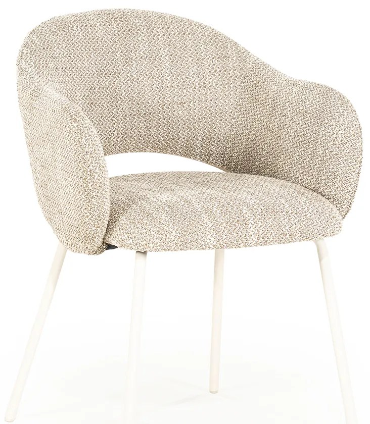 By-Boo Story Wit-frame Eetkamerstoel Taupe