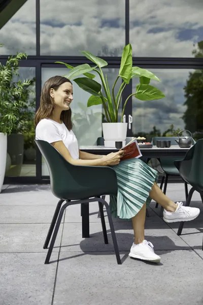 Set van 4 - Hartman Sophie Element dining armstoel - night green OP=OP