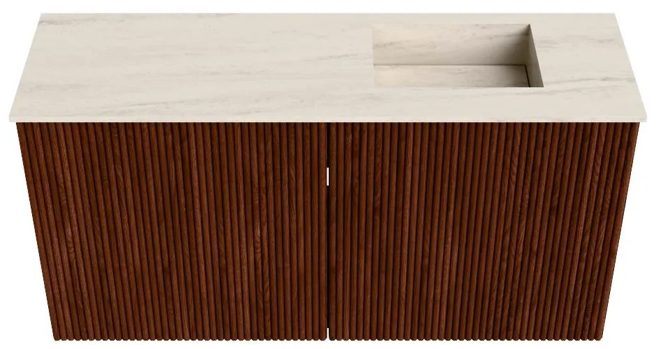 Mondiaz Joya DLux 80cm toiletmeubel ruby met wastafel faye rechts 1 kraangat meli