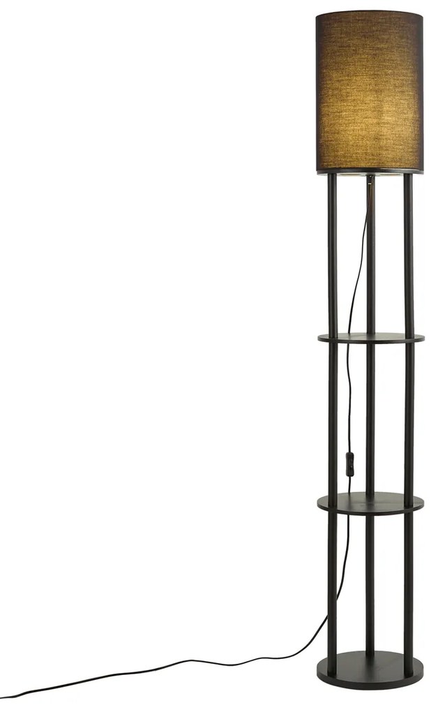 Moderne vloerlamp zwart - Stojon